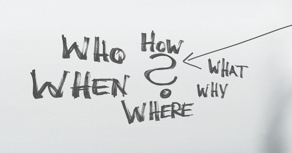 The whiteboard reads "Who, When, How, What, Why, Where"